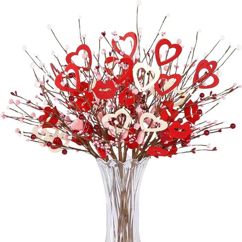 8 Pack St. Patrick's Day Glitter Branches 15in Artificial Shamrock Flower Picks Green Berry Stems for St. Patrick's Day Home Party Centerpiece Decor (Clover) in Kuwait