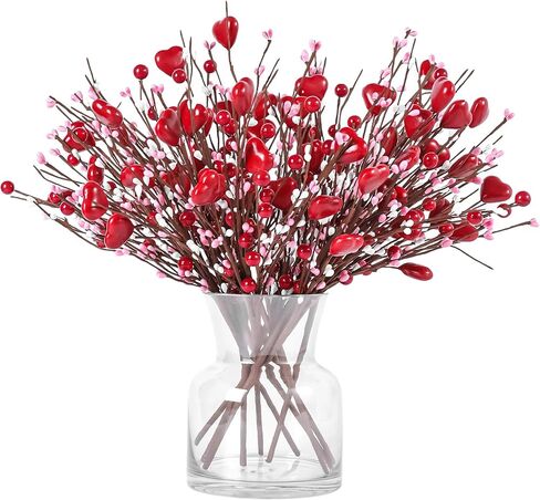 8 Pack St. Patrick's Day Glitter Branches 15in Artificial Shamrock Flower Picks Green Berry Stems for St. Patrick's Day Home Party Centerpiece Decor (Clover) in Kuwait