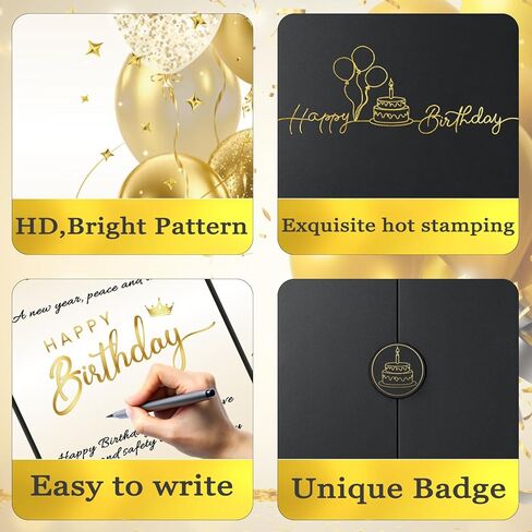 زينة عيد الميلاد باللونين الأسود والذهبي من WNINK، علامة توقيع بديلة لكتاب ضيف عيد ميلاد سعيد جامبو، كتاب تسجيل دخول كبير لضيف عيد الميلاد للنساء والرجال، تزيين حفلات أعياد الميلاد وهدية تذكارية in Kuwait