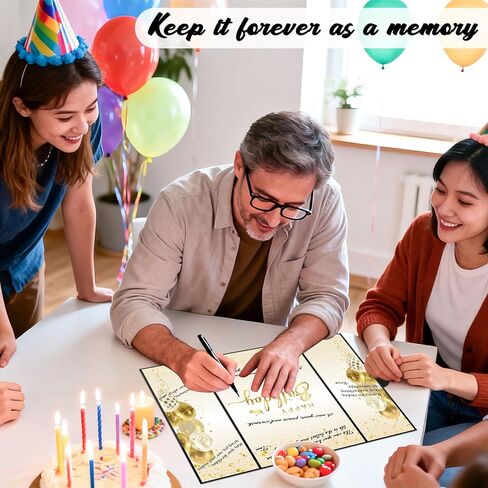 زينة عيد الميلاد باللونين الأسود والذهبي من WNINK، علامة توقيع بديلة لكتاب ضيف عيد ميلاد سعيد جامبو، كتاب تسجيل دخول كبير لضيف عيد الميلاد للنساء والرجال، تزيين حفلات أعياد الميلاد وهدية تذكارية in Kuwait