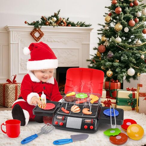 الأطفال يلعبون شواية الطعام مع التظاهر الدخان الصوت الملعب المطبخ المطبخ الإكسسوارات الشواء التخييم مجموعة الطهي الشواء طفلة طفلة in Kuwait