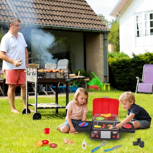 الأطفال يلعبون شواية الطعام مع التظاهر الدخان الصوت الملعب المطبخ المطبخ الإكسسوارات الشواء التخييم مجموعة الطهي الشواء طفلة طفلة in Kuwait