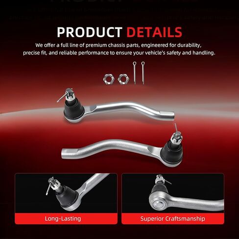 Front Outer Tie Rod End for Nissan Maxima 2009-2018, for Altima 2007-2015, for Murano 2009-2012, Driver and Passenger Side, OE D8520JA80J, ES800357, ES800358, D86401AA0A, D86401AA1A in Kuwait