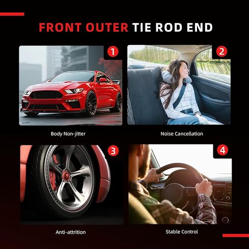 Front Outer Tie Rod End for Nissan Maxima 2009-2018, for Altima 2007-2015, for Murano 2009-2012, Driver and Passenger Side, OE D8520JA80J, ES800357, ES800358, D86401AA0A, D86401AA1A in Kuwait