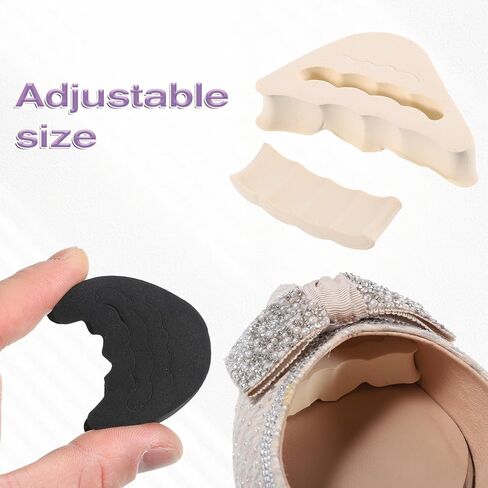 10 Pairs Shoe Insert for Shoes Too Big Shoe Filler Inserts Heel Grip Heel Pads for Loose Shoes, High Heels, Sneakers, Boots, Black and Beige in Kuwait
