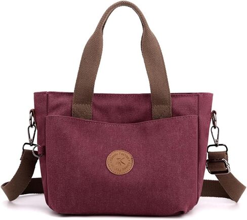 Canvas Tote Handbag for Women - Casual Shoulder Bag with Multiple Pockets in Saudi Arabia