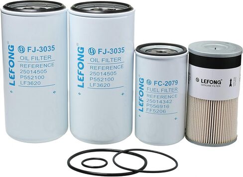 4 Pcs TONNISI ST-1014 Oil & Fuel & Water Separator Filter Kit Replaces P552100, P556916, P550467 Compatible With many Detroit Diesel Series 60 Applications in Kuwait