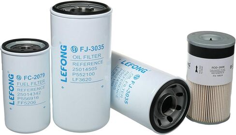 4 Pcs TONNISI ST-1014 Oil & Fuel & Water Separator Filter Kit Replaces P552100, P556916, P550467 Compatible With many Detroit Diesel Series 60 Applications in Kuwait