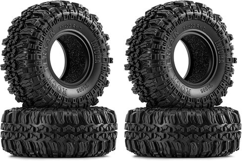 INJORA 1.0 Silicone Rubber Inserts and S5 Rock Crawling Tires for TRX4M SCX24 1/18 1/24 RC Crawler Car Upgrade in Kuwait