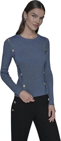 KARL LAGERFELD Women's Long Sleeve Crewneck Classic Essential Sweater in Saudi Arabia
