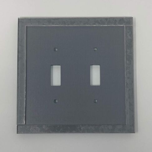 GlassAlike® Double Toggle/Switch | Premium 3/16" Thick Acrylic Mirror Wall Plate Cover with Gasket/Frame for Flush Mount | Oversized 5¼" x 5¼" | Looks Like Glass Mirror Only Better in Saudi Arabia
