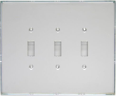GlassAlike® Double Toggle/Switch | Premium 3/16" Thick Acrylic Mirror Wall Plate Cover with Gasket/Frame for Flush Mount | Oversized 5¼" x 5¼" | Looks Like Glass Mirror Only Better in Saudi Arabia