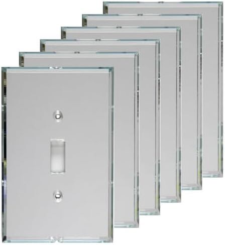 GlassAlike® Double Toggle/Switch | Premium 3/16" Thick Acrylic Mirror Wall Plate Cover with Gasket/Frame for Flush Mount | Oversized 5¼" x 5¼" | Looks Like Glass Mirror Only Better in Saudi Arabia