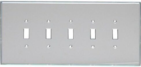 GlassAlike® Double Toggle/Switch | Premium 3/16" Thick Acrylic Mirror Wall Plate Cover with Gasket/Frame for Flush Mount | Oversized 5¼" x 5¼" | Looks Like Glass Mirror Only Better in Saudi Arabia
