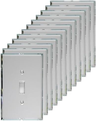 GlassAlike® Double Toggle/Switch | Premium 3/16" Thick Acrylic Mirror Wall Plate Cover with Gasket/Frame for Flush Mount | Oversized 5¼" x 5¼" | Looks Like Glass Mirror Only Better in Saudi Arabia