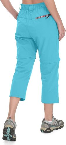 Little Donkey Andy Women's Hiking Capri Pants Lightweight Convertible Zip Off Shorts Capris Light Blue Medium in Saudi Arabia