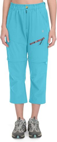 Little Donkey Andy Women's Hiking Capri Pants Lightweight Convertible Zip Off Shorts Capris Light Blue Medium in Saudi Arabia