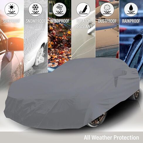 5 Layer Car Cover – for BMW X1 2016-2021 SUV 4-Door Semi Custom Fit Waterproof Full Coverage Rain Snow Sun All Weather Windproof Dust Proof Scratch Resistant Outdoor Automobile in Kuwait
