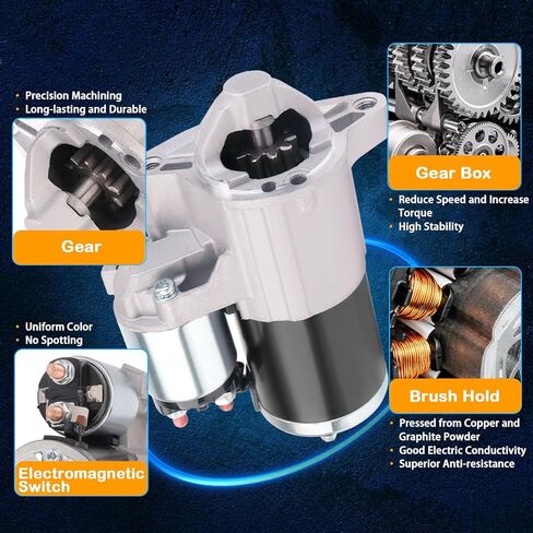 17948 New Starter Motor for 2009-2020 Dodge Durango Ram 1500 2500 3500 4000,2006-2010 Jeep Commander,2005-2020 Grand Cherokee 5.7L V8 Engine OE Replacement# 56044736AB M000T23271 in Kuwait