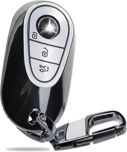 for Mercedes Benz Key Fob Cover Fits 2021 2022 2023 2024 2025 E/C/S-Class EQE/EQS/GLC/Maybach 300/350/400/450/500/560/600/680/63/53 Accessories TPU Case in Saudi Arabia