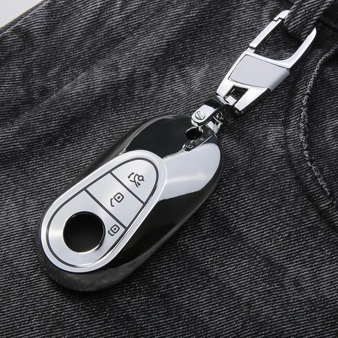 for Mercedes Benz Key Fob Cover Fits 2021 2022 2023 2024 2025 E/C/S-Class EQE/EQS/GLC/Maybach 300/350/400/450/500/560/600/680/63/53 Accessories TPU Case in Saudi Arabia