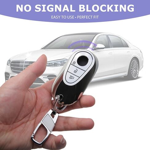 for Mercedes Benz Key Fob Cover Fits 2021 2022 2023 2024 2025 E/C/S-Class EQE/EQS/GLC/Maybach 300/350/400/450/500/560/600/680/63/53 Accessories TPU Case in Saudi Arabia