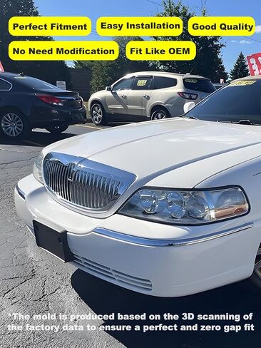 Front License Plate Frame Compatible with 2003 2004 2005 2006 2007 2008 2009 2010 2011 Lincoln Town Car Front Bumper License Plate Holder Mounting Bracket Cover Replace # 3W1Z17A385AAB FO1068117 in Kuwait