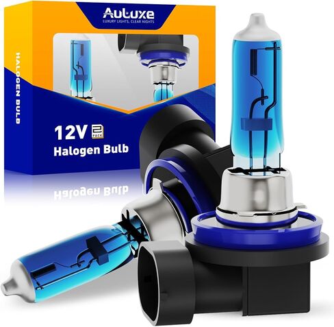 H11/H8/H9 Halogen Headlight/Fog Light 12V 100W White 5000K High/Low Beam Super Bright, 2 pack in Kuwait