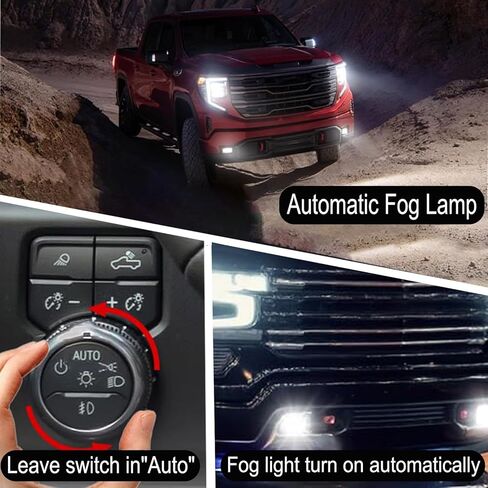 Mod Harness Auto Fog All Lights Compatible with GMC 2024-2026 Sierra Chevy Silverado 1500, 2024-2026 2500 3500 HD Fog Lights Always On When Intellibeam/High Beams/Auto Headlamps On in Saudi Arabia