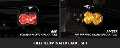 C2 2.0 SAE/DOT White Pro Standard LED Pod (pair), Combo/Driving w/Amber Backlight in Kuwait