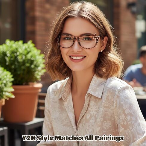 4-Pack Y2K Retro Fashion Eyewear for Anime Cosplay and Daily Styling,Cheetah Print Glasses,PC Material Accessories for Teen Girls and Young Women in Kuwait