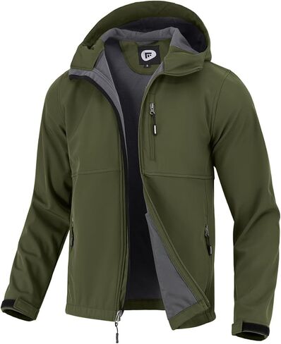 سترة رجالية معزولة من Garemcy مقاومة للماء وخفيفة الوزن ومبطنة بالصوف مع غطاء للرأس in Kuwait