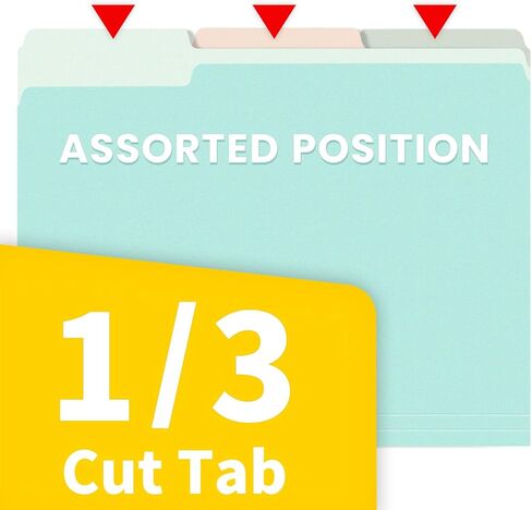 SUNEE File Folders, 30 Pack Manilla Folders 8.5 x 11, 1/3 Cut Tab for Easy Labeling and Organization, Durable Standard Paper for Home, Office, School Filing in Kuwait