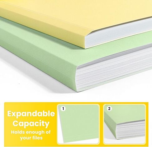 SUNEE File Folders, 30 Pack Manilla Folders 8.5 x 11, 1/3 Cut Tab for Easy Labeling and Organization, Durable Standard Paper for Home, Office, School Filing in Kuwait