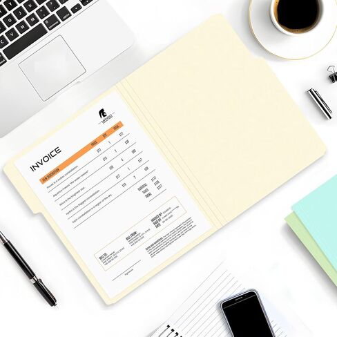 SUNEE File Folders, 30 Pack Manilla Folders 8.5 x 11, 1/3 Cut Tab for Easy Labeling and Organization, Durable Standard Paper for Home, Office, School Filing in Kuwait