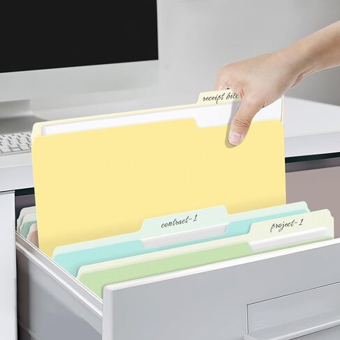 SUNEE File Folders, 30 Pack Manilla Folders 8.5 x 11, 1/3 Cut Tab for Easy Labeling and Organization, Durable Standard Paper for Home, Office, School Filing in Kuwait