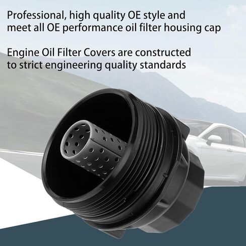 Oil Filter Housing Cap Assembly Compatible with Toyota Camry Highlander RAV4 Venza Scion Replace# 15620-36010, 15620-36020 in Kuwait