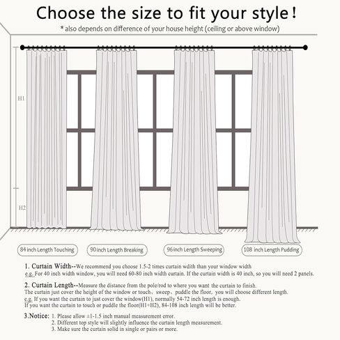 Central Park Sage Green Plaid Pinch Pleated Semi Sheer Curtain 95 Inch Linen Blended Checkered Window Treatment Drape for Modern Living Room Bedroom with Back Tabs Hooks, 40" Wx95 L, 2 Panels in Kuwait