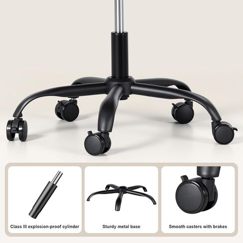 Frassie Mobile Gaming Office Footrest Stool Under Desk Multi-use Height Adjustable Rolling Foot Stool Rest Ottoman (Black) in Saudi Arabia