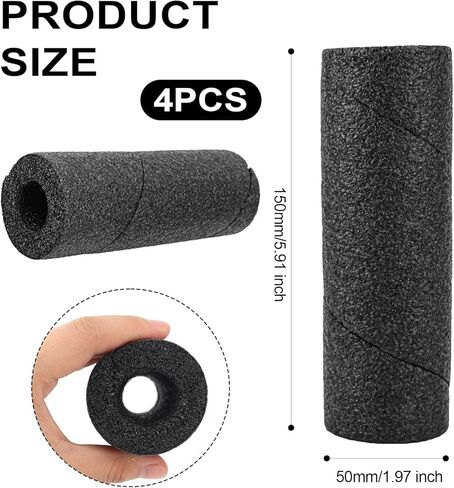 4 قطع من أغطية أرجل إطار السرير، القطر الخارجي 1.97 بوصة واقيات أصابع القدم للأثاث، واقيات أرجل السرير القابلة للانحناء، واقيات أقدام السرير، تحافظ على أصابع قدميك من التلف (أسود) in Kuwait