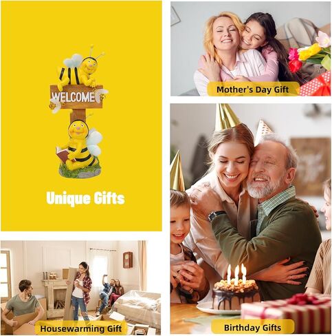 aveki الشمسية حديقة النحل التماثيل ديكور في الهواء الطلق ترحيب مجلس الشرفة الزينة مع ضوء الشمس للماء حديقة ديكور لساحة الفن في الحديقة فناء شرفة النساء حديقة الهدايا لأمي الجدة in Kuwait