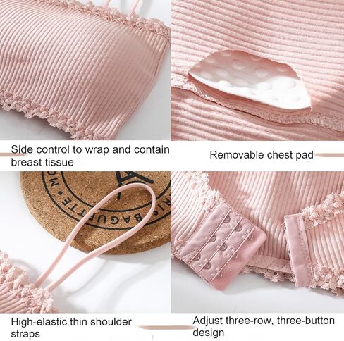 5Pcs Lace Cami Top Double Lined Sexy Tank Top Spaghetti Strap Bralettes Padded Soft No Underwire Bra Sleeveless Shirt in Kuwait