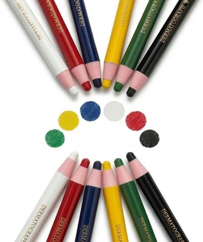 Office 4 All Diamond Peel-Off China Markers,Glass, Cellophane, Vinyl,Metal, Skin, Etc..Assorted - Pack of 12 (Color Mix - 2×6 Color) in Kuwait