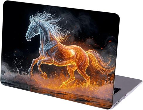 متوافق مع جهاز MacBook Air مقاس 13.6 بوصة، حافظة صلبة مع غطاء لوحة مفاتيح وواقي شاشة (A2681، شريحة M2 / A3113، شريحة M3 / A3240، شريحة M4، إصدار 2022-2025) - Horse MC21004 in Kuwait