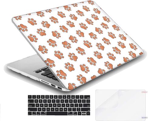 متوافق مع جهاز MacBook Air مقاس 13 بوصة، غطاء صلب مع غطاء لوحة مفاتيح وواقي شاشة (A1369 A1466، إصدار 2010-2017) - Paws MD8340 in Kuwait