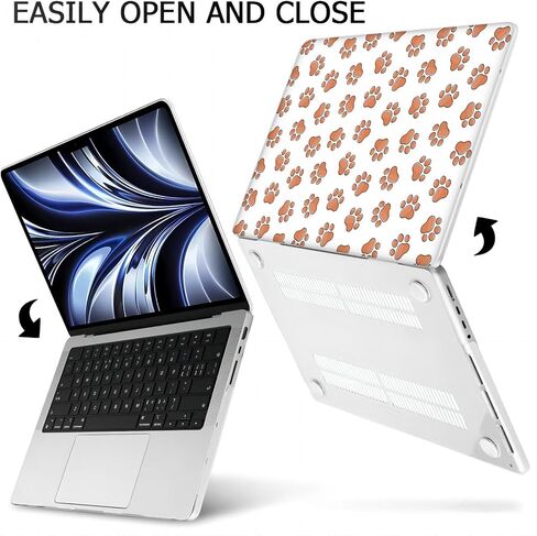 متوافق مع جهاز MacBook Air مقاس 13 بوصة، غطاء صلب مع غطاء لوحة مفاتيح وواقي شاشة (A1369 A1466، إصدار 2010-2017) - Paws MD8340 in Kuwait