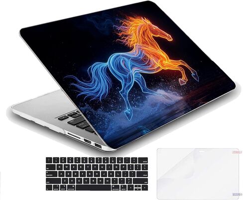 متوافق مع جهاز MacBook Air مقاس 13.6 بوصة، حافظة صلبة مع غطاء لوحة مفاتيح وواقي شاشة (A2681، شريحة M2 / A3113، شريحة M3 / A3240، شريحة M4، إصدار 2022-2025) - Horse MC21005 in Kuwait