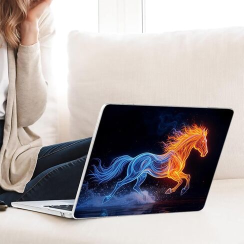 متوافق مع جهاز MacBook Air مقاس 13.6 بوصة، حافظة صلبة مع غطاء لوحة مفاتيح وواقي شاشة (A2681، شريحة M2 / A3113، شريحة M3 / A3240، شريحة M4، إصدار 2022-2025) - Horse MC21005 in Kuwait