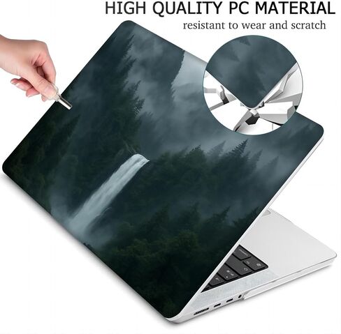 متوافق مع جهاز MacBook Air مقاس 13.6 بوصة، حافظة صلبة مع غطاء لوحة مفاتيح وواقي شاشة (A2681، شريحة M2 / A3113، شريحة M3 / A3240، شريحة M4، إصدار 2022-2025) - Waterfall MC21234 in Saudi Arabia