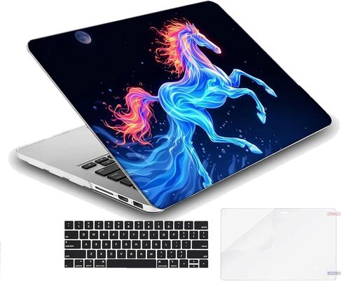 متوافق مع جهاز MacBook Air مقاس 13.6 بوصة، حافظة صلبة مع غطاء لوحة مفاتيح وواقي شاشة (A2681، شريحة M2 / A3113، شريحة M3 / A3240، شريحة M4، إصدار 2022-2025) - Horse MC21001 in Kuwait